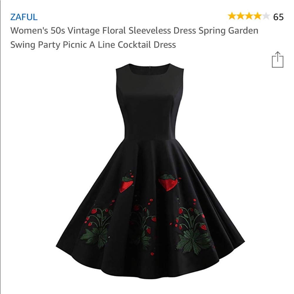 Zaful strawberry embroidered dress.